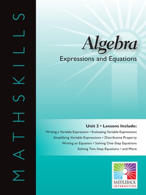 cover image of Algebra 1: Expressions and Equations